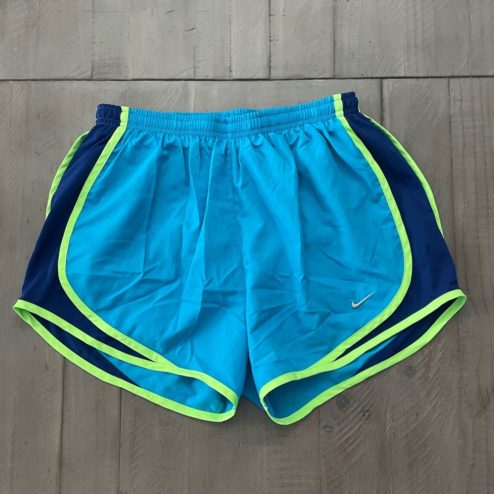 Nike Women’s Blue and Green Athletic Shorts